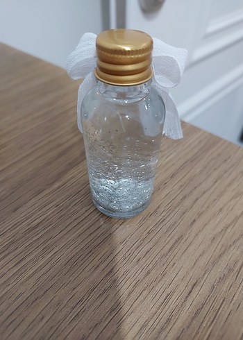 Beyaz Fiyonklu Parlak Mini Hediye Şişesi - Görsel 3