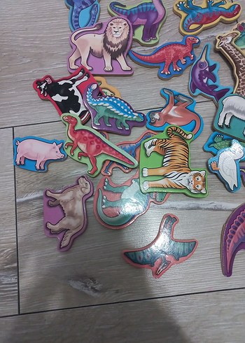 Renkli Çocuk Hayvan Figürleri Puzzle - Görsel 3