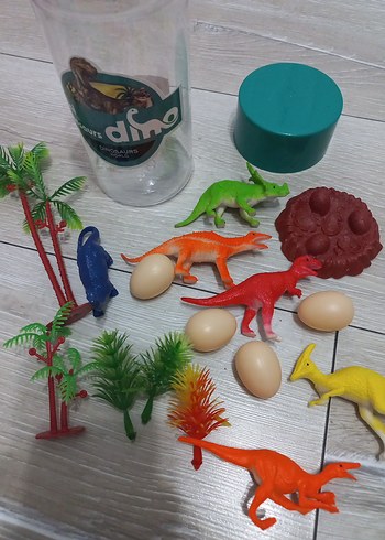 Renkli Dinozor Figür Seti ve Aksesuarları - Görsel 5