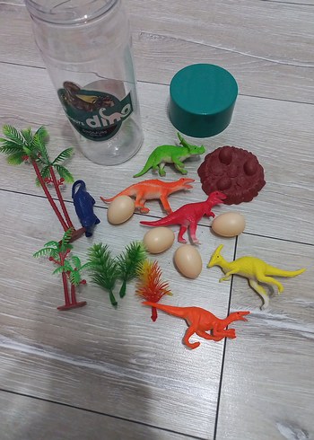 Renkli Dinozor Figür Seti ve Aksesuarları - Görsel 2