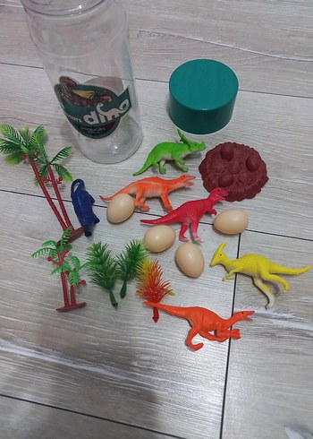 Renkli Dinozor Figür Seti ve Aksesuarları - Görsel 3