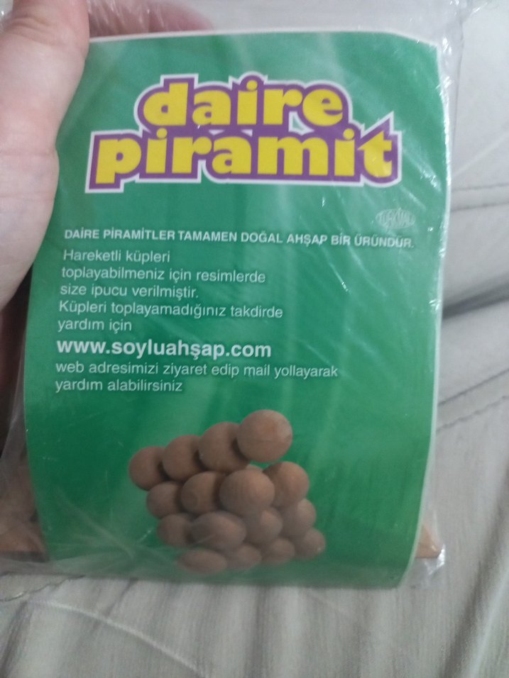 Daire Piramit Ahşap Köpek Oyuncağı - Görsel 3