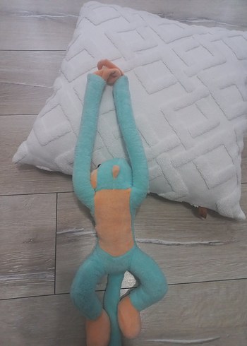 Turkuaz Pastel Peluş Maymun Oyuncak - Görsel 6