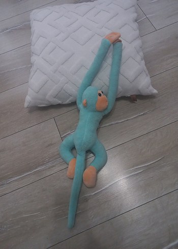 Turkuaz Pastel Peluş Maymun Oyuncak - Görsel 3