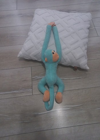 Turkuaz Pastel Peluş Maymun Oyuncak - Görsel 5