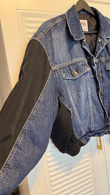 m Beden lacivert Renk Zara bomber jean ceket