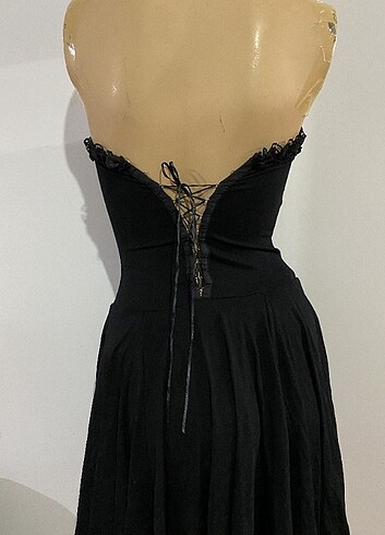 m Beden siyah Renk Vintage Gotik korseli elbise