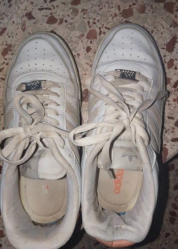 Beyaz Bağcıklı Kadın Spor Ayakkabı - Görsel 6