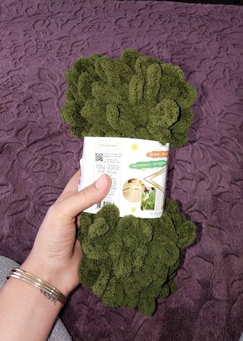 Kadın Haki Örgü atkı bere set - Görsel 5