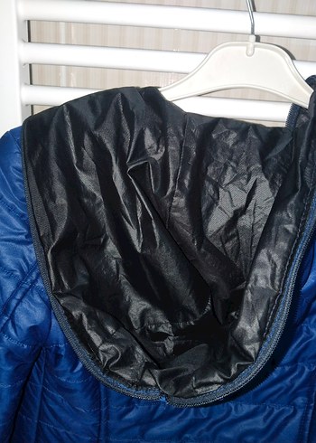 Fermuarlı Koyu Mavi Kadın Mont - Görsel 5