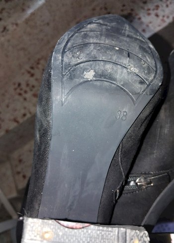 Siyah Süet Tokalı Blok Topuklu Kadın Bot - Görsel 5