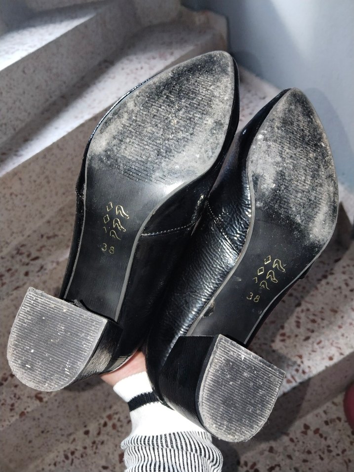 Parlak Siyah Yılan Desenli Kadın Deri Bot - Görsel 4