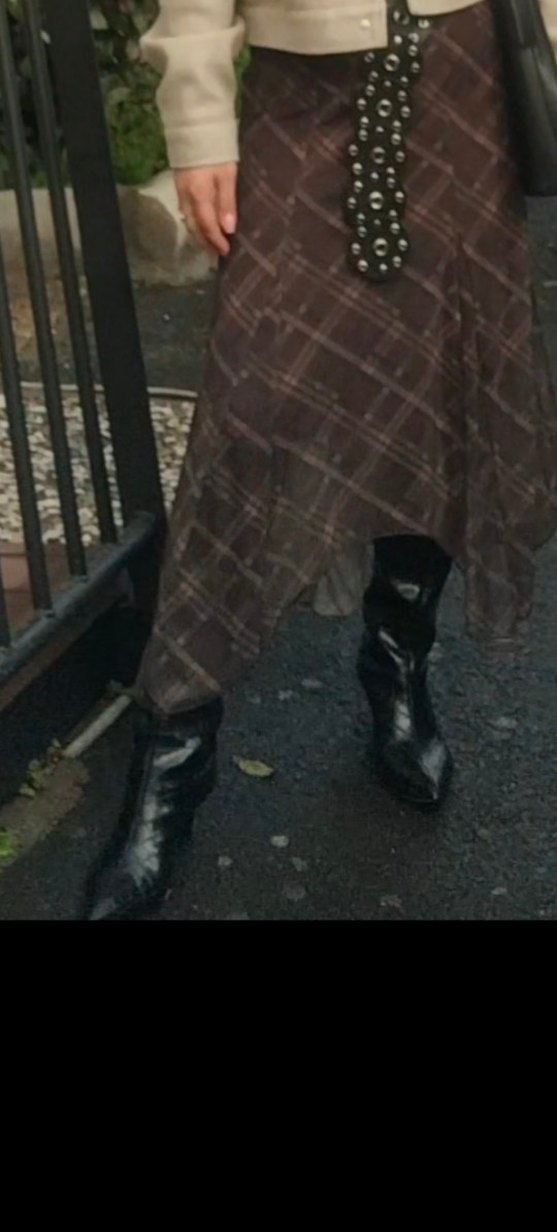 Siyah Deri Dizüstü Topuklu Botlar - Görsel 3