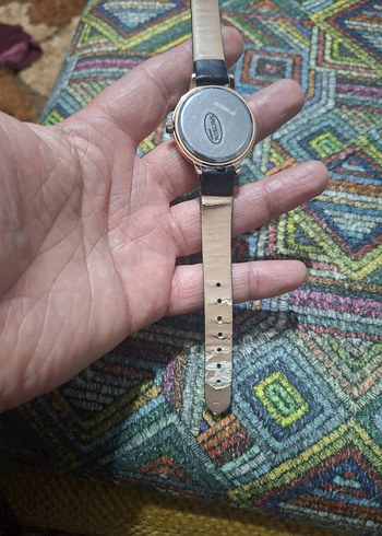 Siyah Kayışlı taşlı Kadın Kol Saati - Görsel 7