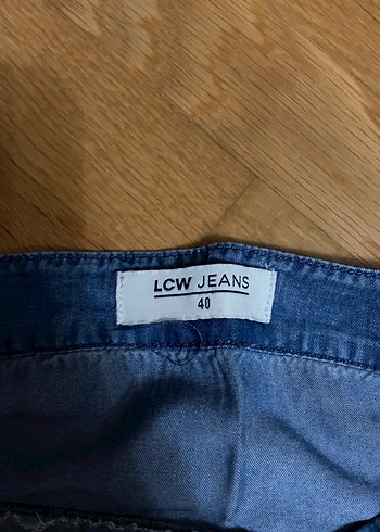 Koyu Mavi Denim şort Etek - Görsel 3