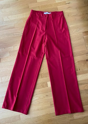 Kırmızı palazzo pantolon - Görsel 2