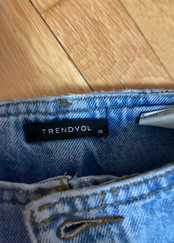m Beden Rahat Kesim Mavi Denim Kadın Pantolon