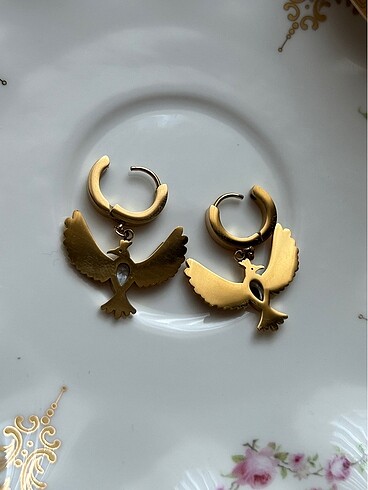 Accessory Collective Anka kuşu çelik küpe