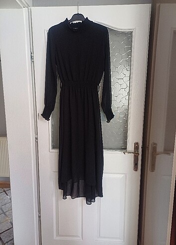 38 Beden siyah Renk Şifon elbise