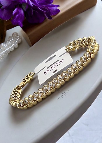 Beden Xuping 14 k renk suyolu ikili Bileklik