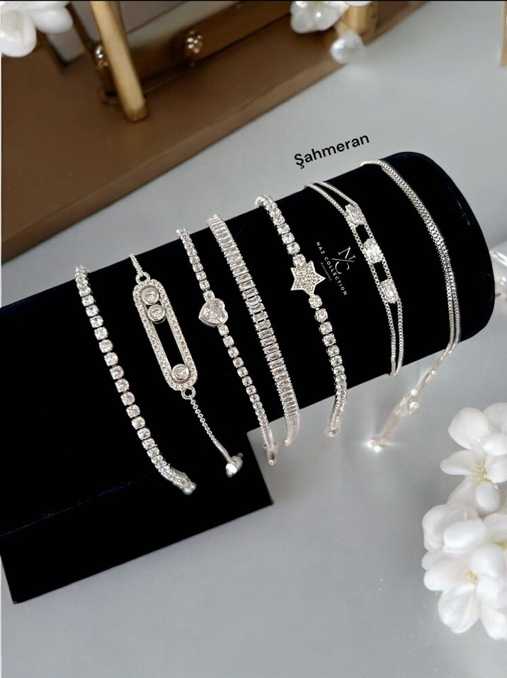 Gümüş renk zarif bileklikler - Görsel 2