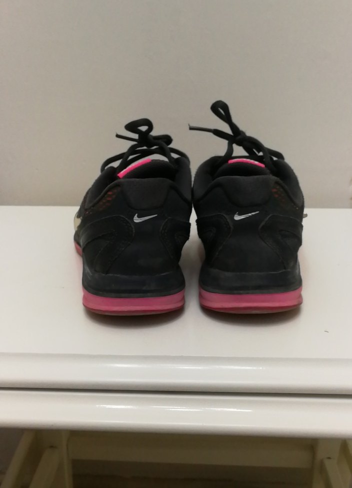 Siyah-Pembe Bağcıklı Kadın Spor Ayakkabı - Görsel 4