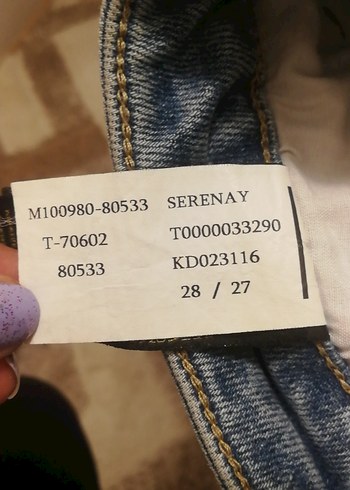 MaviGold Gri Mini Denim Kadın Jean - Görsel 8