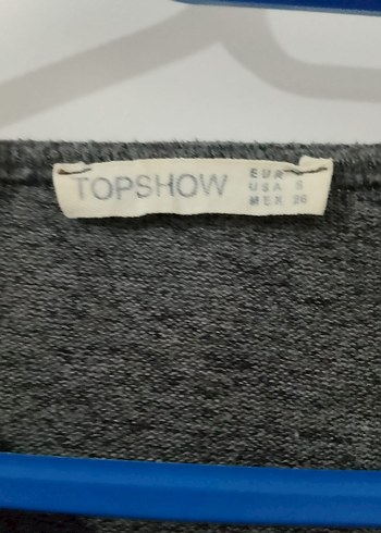 Gri V Yaka Uzun Kollu Kadın Kazak - Görsel 2