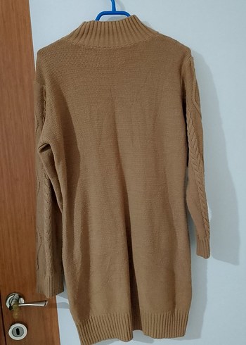 Bohem Tarzı Bej Triko Kadın tunik - Görsel 2