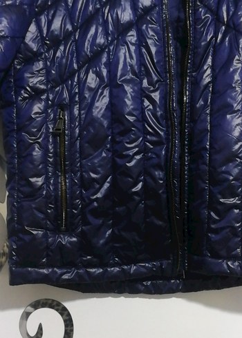 Erkek Lacivert Fermuarlı Streetwear Mont kaz tüyü - Görsel 6