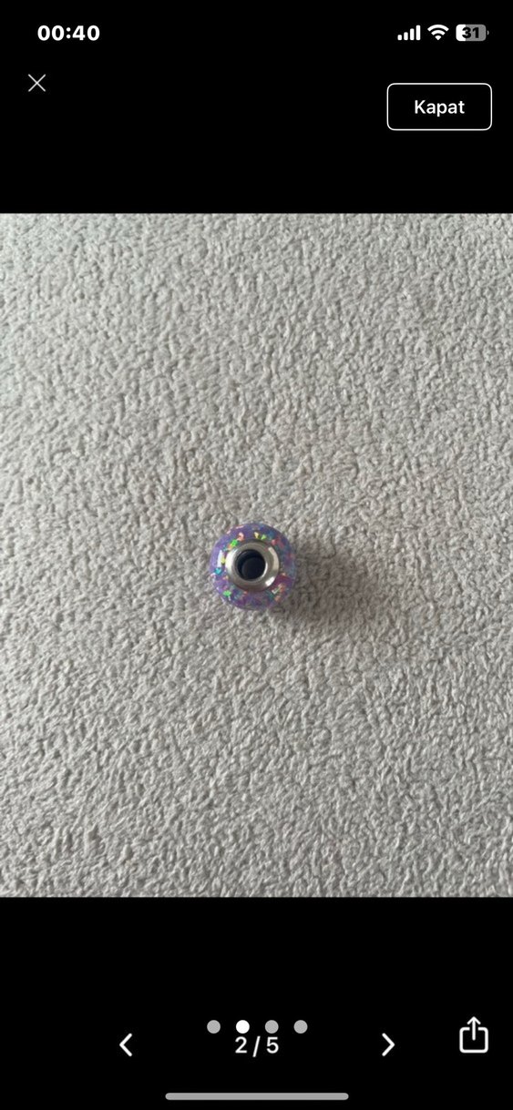 Mor Boncuklu Kadın Charm - Görsel 2