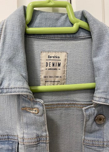 s Beden Açık Mavi Düğmeli Kadın Denim Ceket