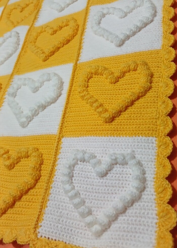 El örgüsü bebek battaniyesi - Görsel 3