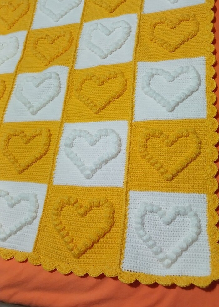 El örgüsü bebek battaniyesi - Görsel 4
