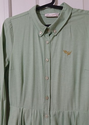 Kadın Uzun Pileli Keten Elbise - Görsel 3