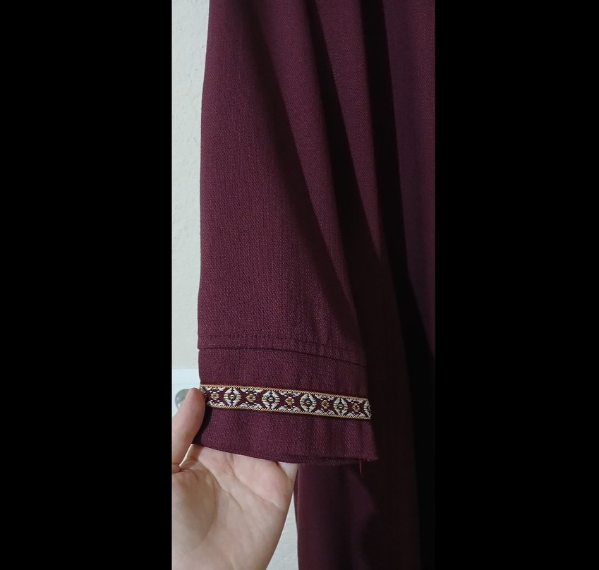 Tuğba Marka Kadın Bordo Düğmeli Uzun Pardesü - Görsel 3