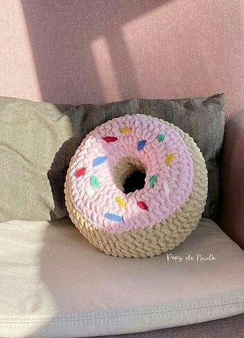 Donat desenli dekoratif yastık 