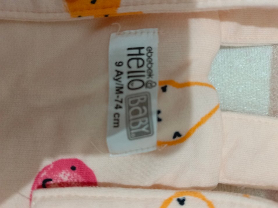 Düğmeli Çok Renkli Bebek Kız Tulum - Görsel 3