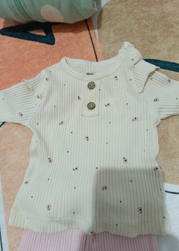 Pembe Bebek Uzun Kollu Düğmeli Takım - Görsel 2