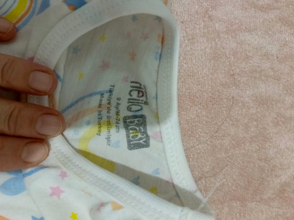 Bebek Kız Renkli Gökkuşağı Desenli pijama Takımı - Görsel 4