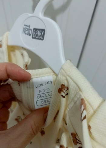 Kız Çocuk Ekru Fırfırlı Pamuk Elbise - Görsel 3