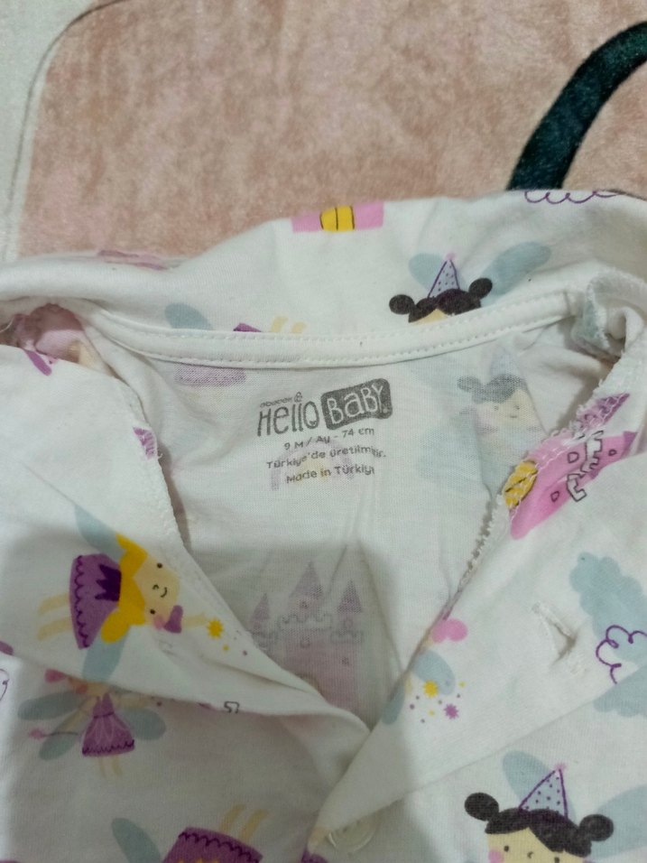 Kız Çocuk Pamuklu Baskılı Pijama Takımı - Görsel 2