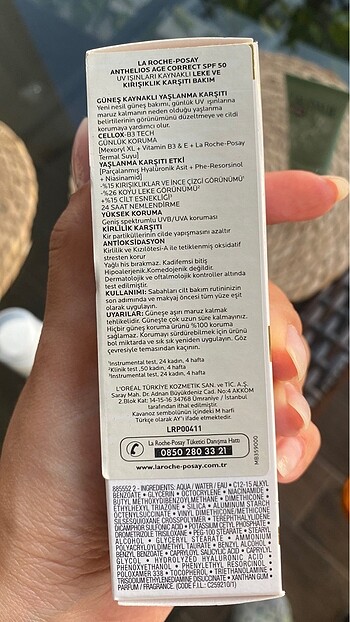Beden La Roche Posay güneş kremi SPF 50 + 50ml