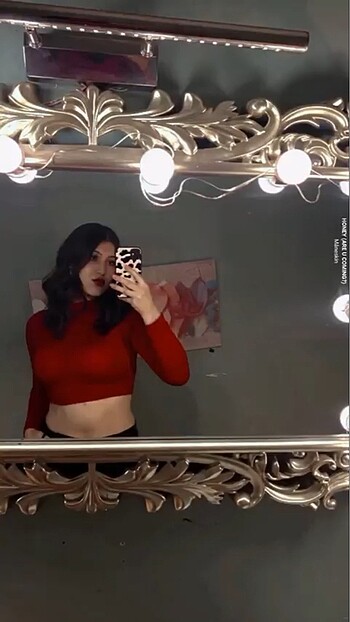 m Beden bordo Renk Kırmızı Sırt Dekolteli Crop