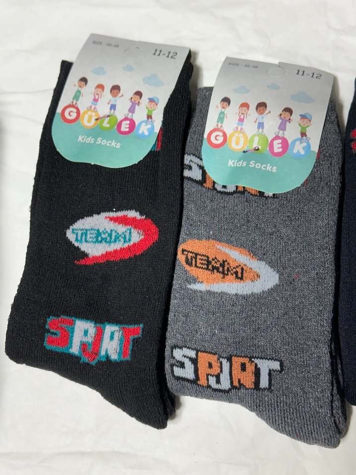 4lü havlu çocuk çorap - Görsel 3