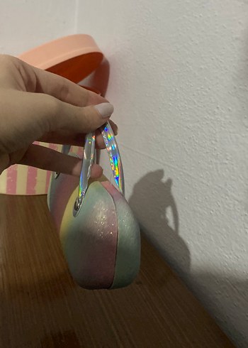 Pastel Renkli Parlak Mini Clutch Çanta - Görsel 2