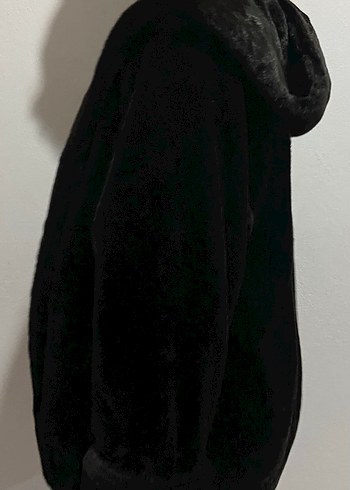 Siyah Süet Detaylı Kürk Kaban - Görsel 2