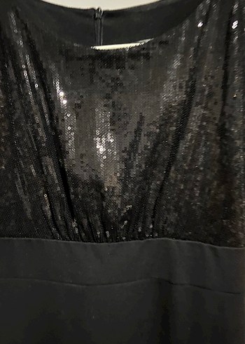 Siyah Kadın Midi Elbise, Kolsuz, - Görsel 4