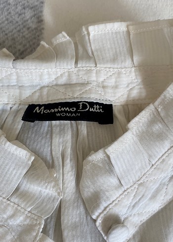 Massimo Dutti Düğmeli Kolsuz Keten Bluz