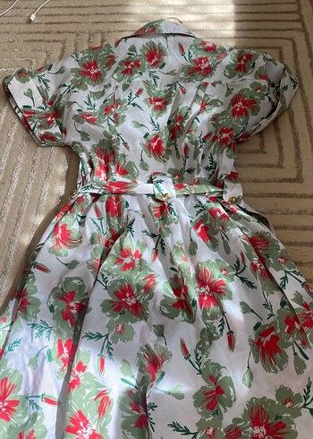 Çiçek Desenli Vintage Kadın kısa Elbise